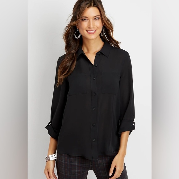black button down blouse - Picture 10 of 10